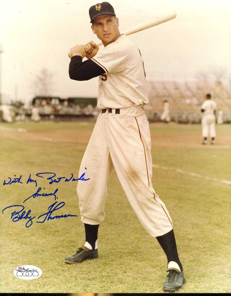 Bobby Thomson Signed 8x10 Photo Poster painting Jsa Cert Sticker Authenticated Autograph