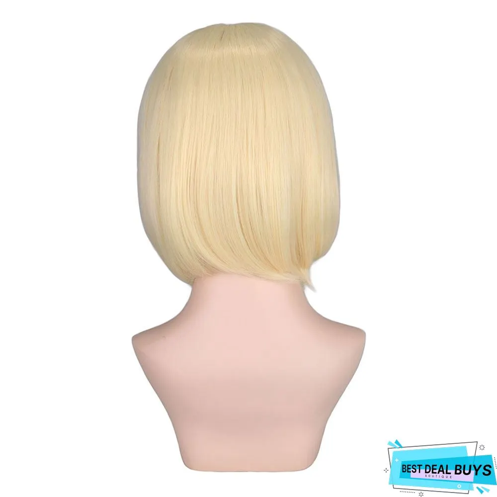 Chemical Fiber High Temperature Silk Women's Medium Split Short Straight Hair