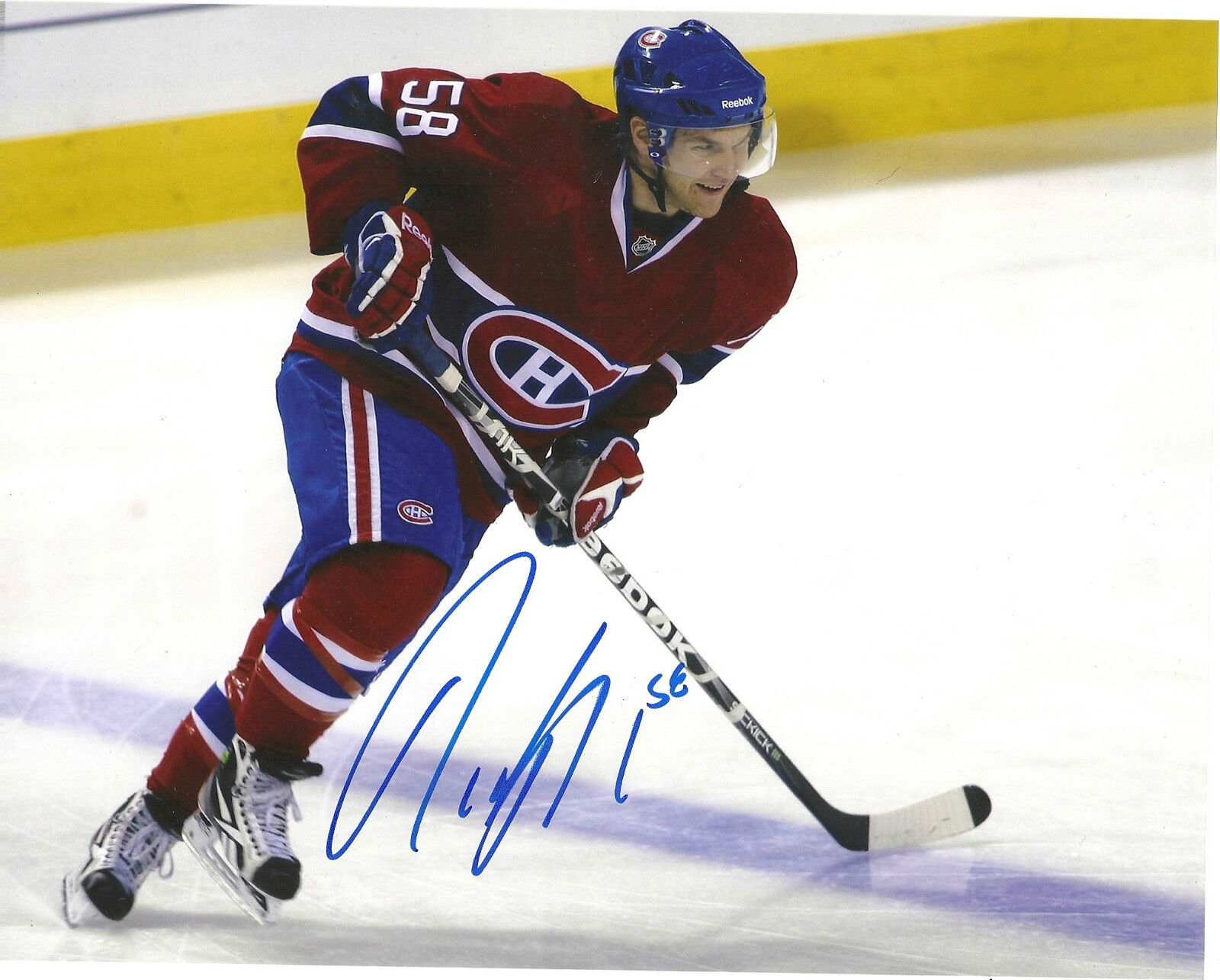 DAVID DESHARNAIS MONTREAL CANADIANS SIGNED 8X10 Photo Poster painting 2