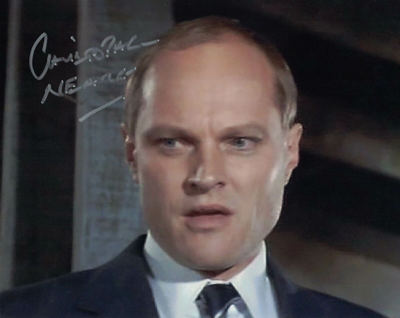 CHRISTOPHER NEAME -Fallon, Licence To Kill hand signed 10 x 8 Photo Poster painting