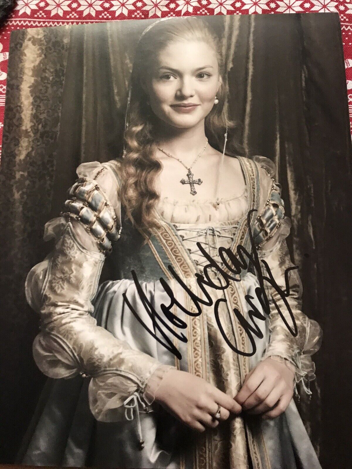 HOLLIDAY GRAINGER - The Borgias Signed 10x8 Photo Poster painting