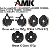 AMK 1/10 Capra Brass Counter Weight Axle Housing Black Coating for Axial Capra RC Crawler 1/10 SCX10 III Capra Unlimited Trail Buggy UTB10 RTR 1.9 4WS Upgrade Part (E- 3-in-1 Capra Brass Part)