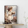 >SALE<5D DIY Full Square Drill Diamond Painting Girl Kit Home Decor Art 20x30cm
