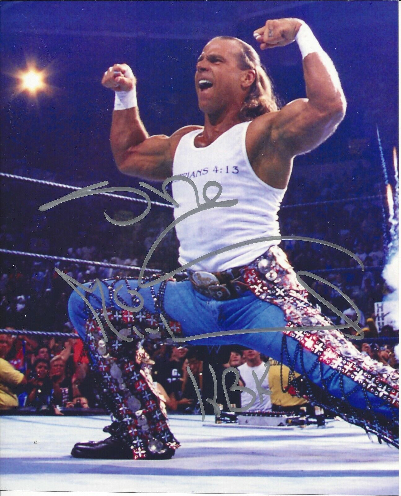 Shawn Michaels autographed 8x10 WWE Heartbreak Kid HBK #2  Shipping