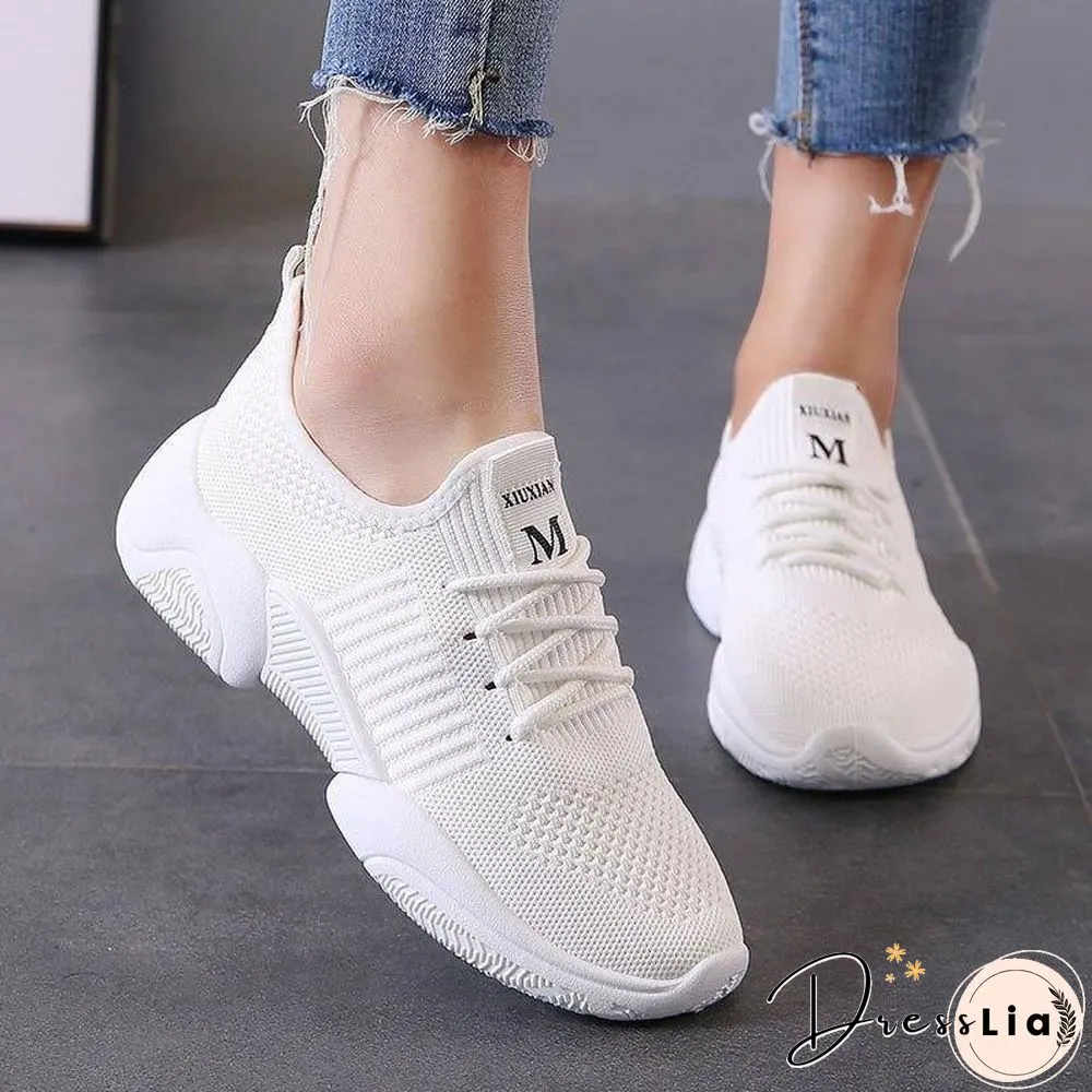 Womens Fashion Casual Shoes Lightweight Platform Ladies Breathable Sneakers Tenis Feminino