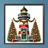 (40*40cm)Christmas Lighthouse - Full Round Drill Diamond Painting