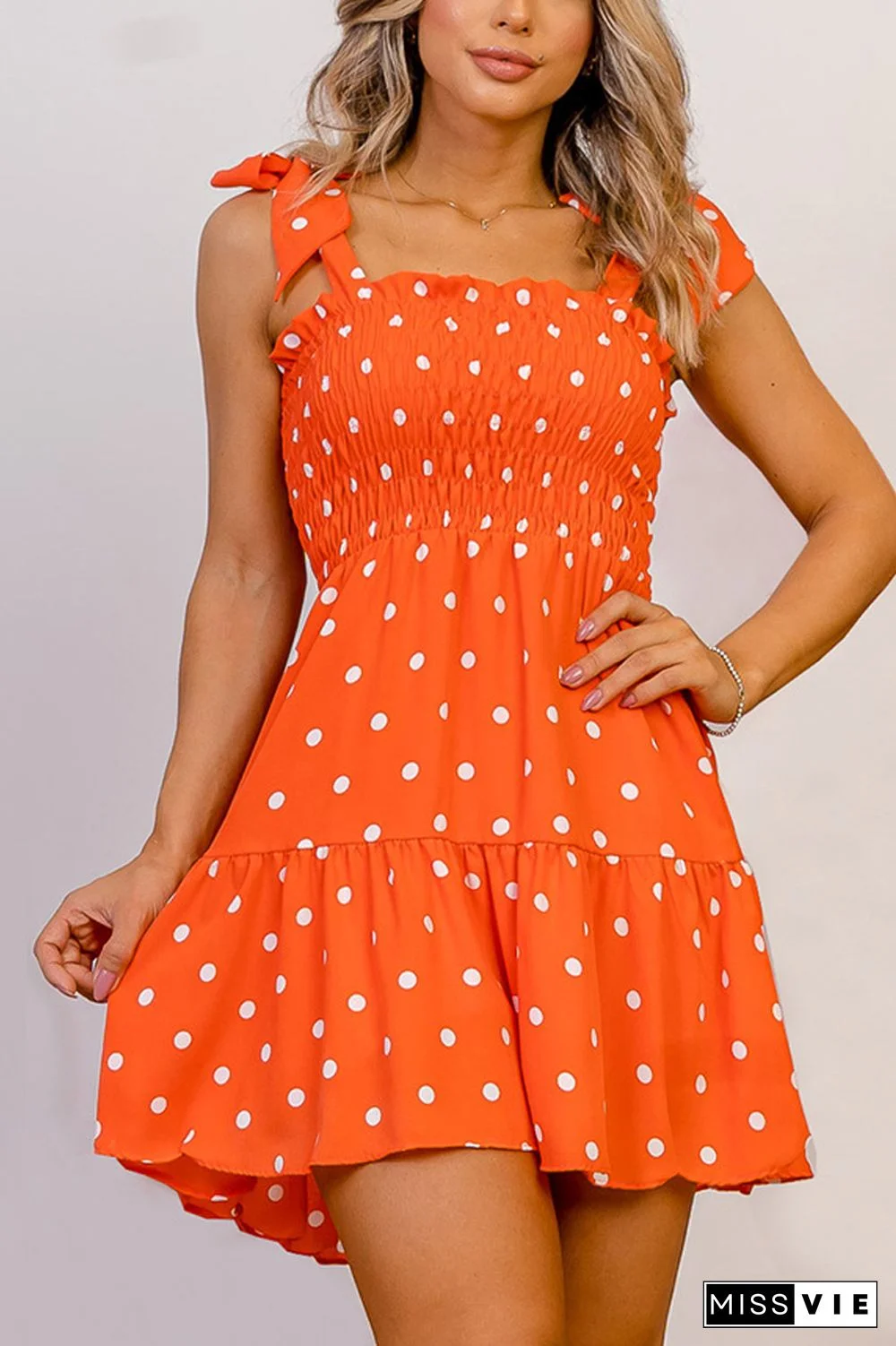 Depend On You Polka Dot Print Mini Dress