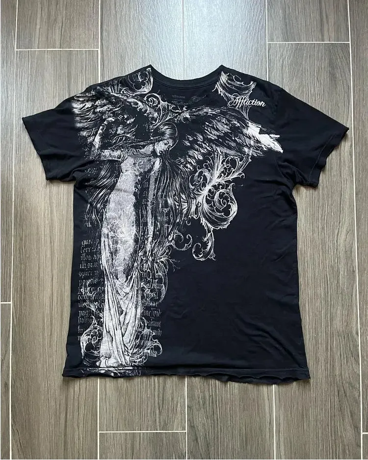 Y2K Casual Hip Hop Gothic Grunge T-shirt