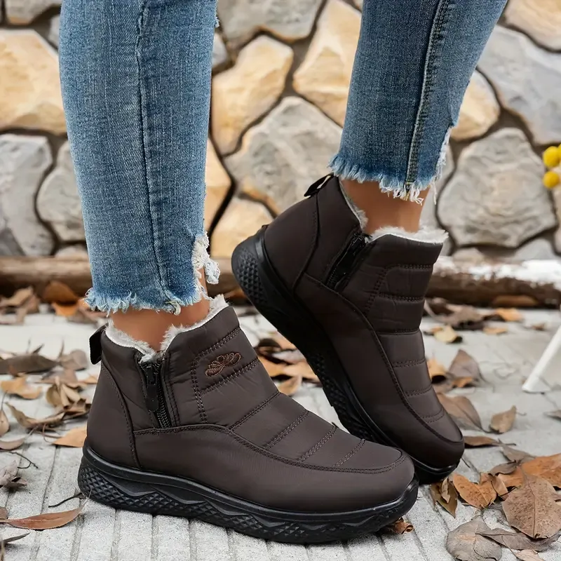 Women's Insulated Snow Boots &ndash; Waterproof. Non-Slip & Fur Lined | Comfortable Warm Winter Shoes for Mature Women