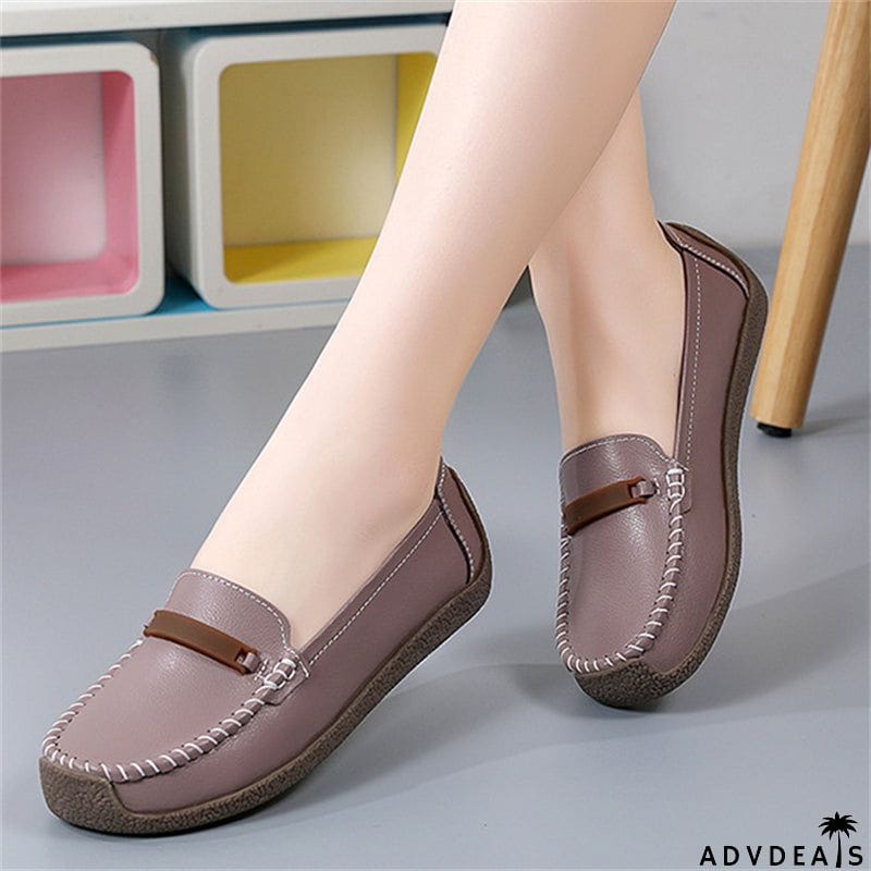 Women's Spring Summer Soft Soled Mother Round Toe Flat Shoes