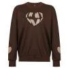Y2k Sweatshirts Letter Heart Printing Women Sweatshirts Harajuku Long Sleeve O Neck Loose Kawaii Tops Pullovers Casual Tees