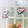 (US Local)2Pcs Love Rose Special Shape Diamond Painting Hanging Pendants for Wall Window