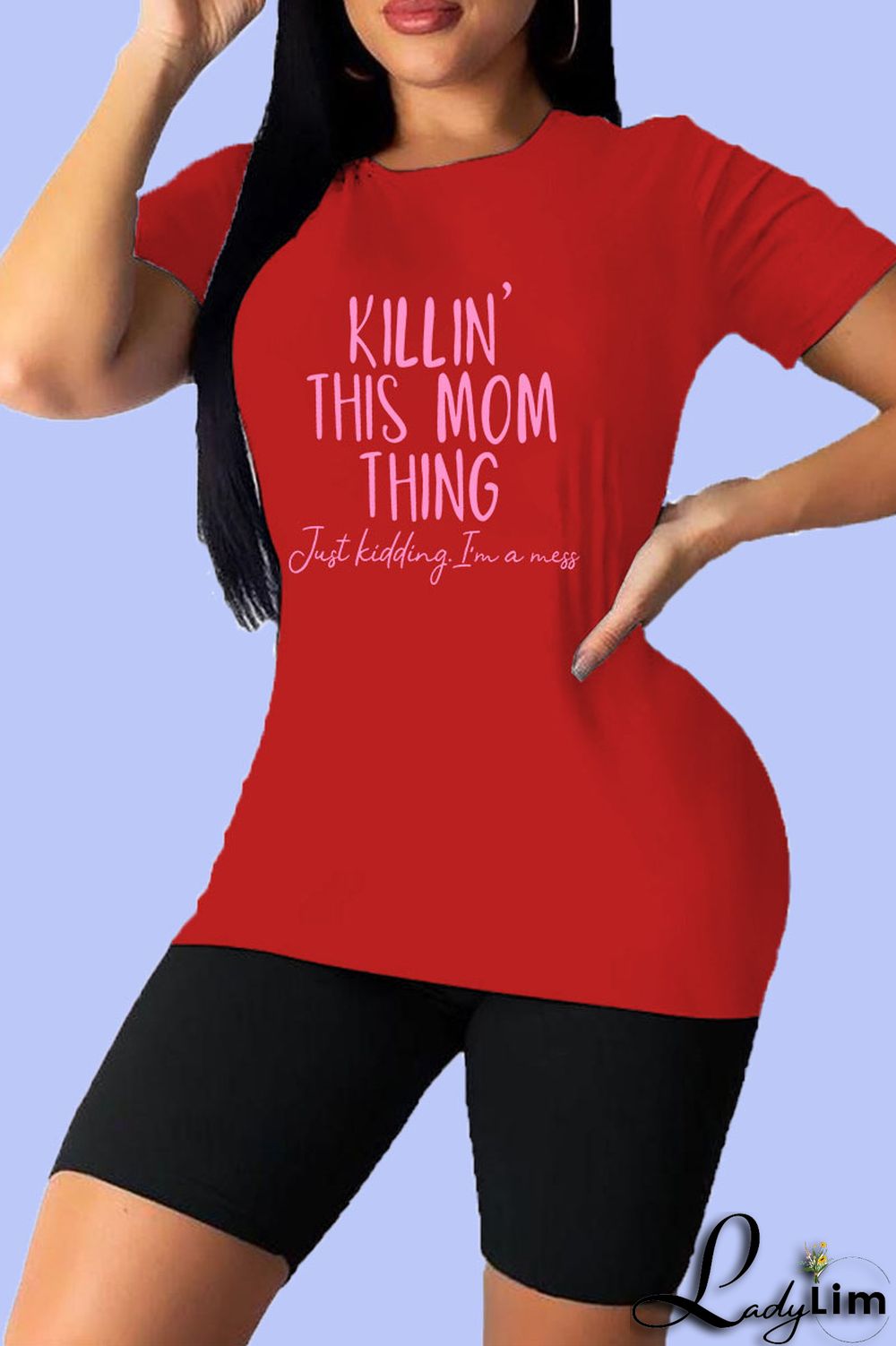 Black Plus Size Casual Sportswear Print Letter O Neck T-Shirts