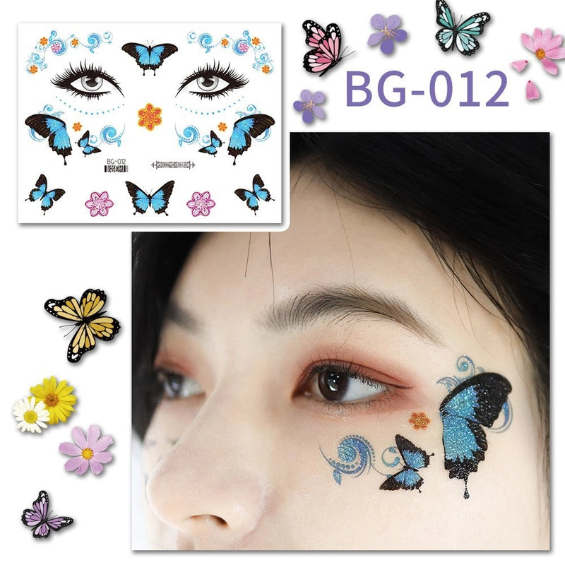 Lady Butterfly Pet Tattoos & Body Art 1 Piece