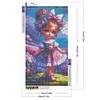 Fleur violette fille-ronde drill diamond painting-40 * 70cm (grande taille)