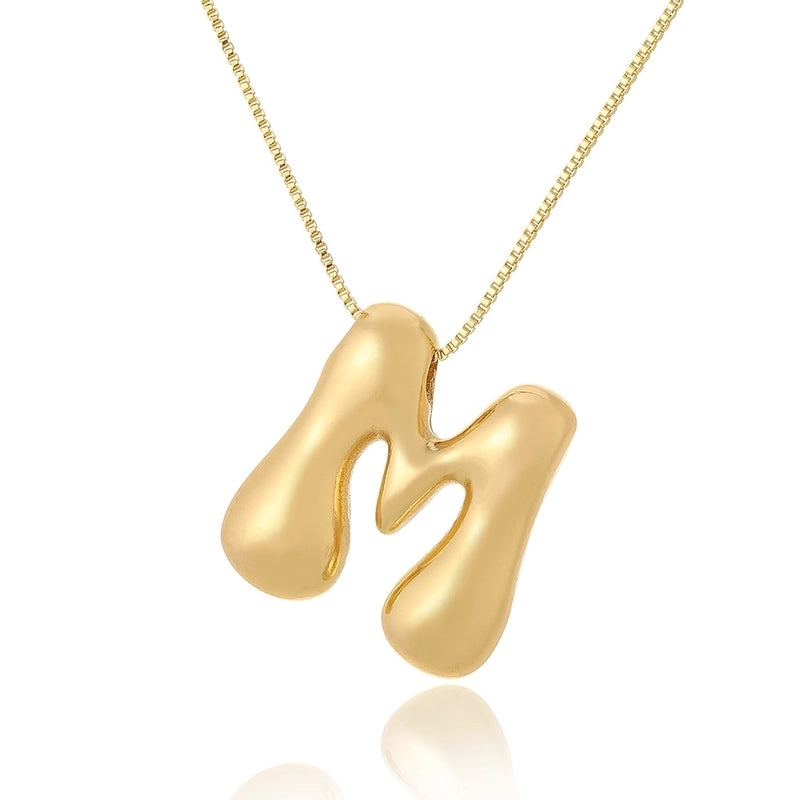 Copper Letter Pendant Necklace