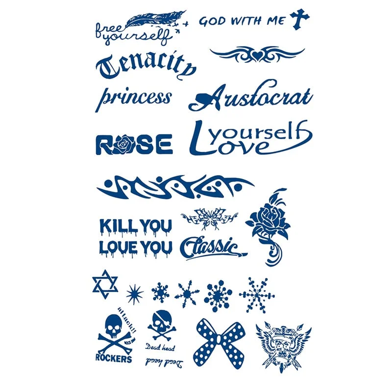 GH1-50 Herbal Juice Tattoo Sticker Semi-permanent Men and Women Long-lasting Waterproof Sweat Plant Juice Tattoo Sticker