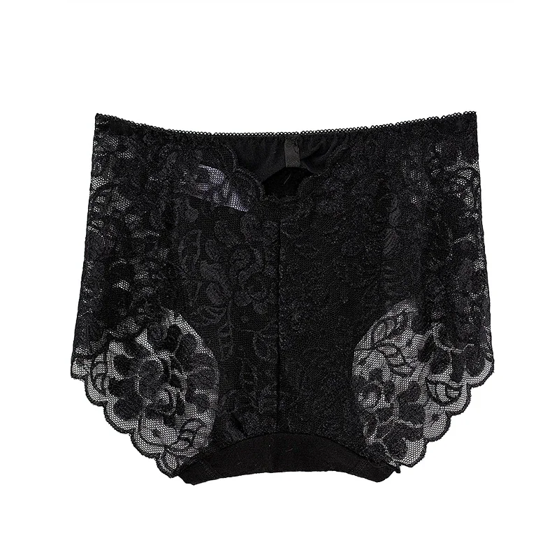 Billionm Lace Flowers Panties Women Sexy Seamless Lingerie Plus Size Hip Raise Briefs Breathable Health Knickers Sleep Underwear