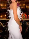 Feather Split-Joint Bandeau Jumsuits