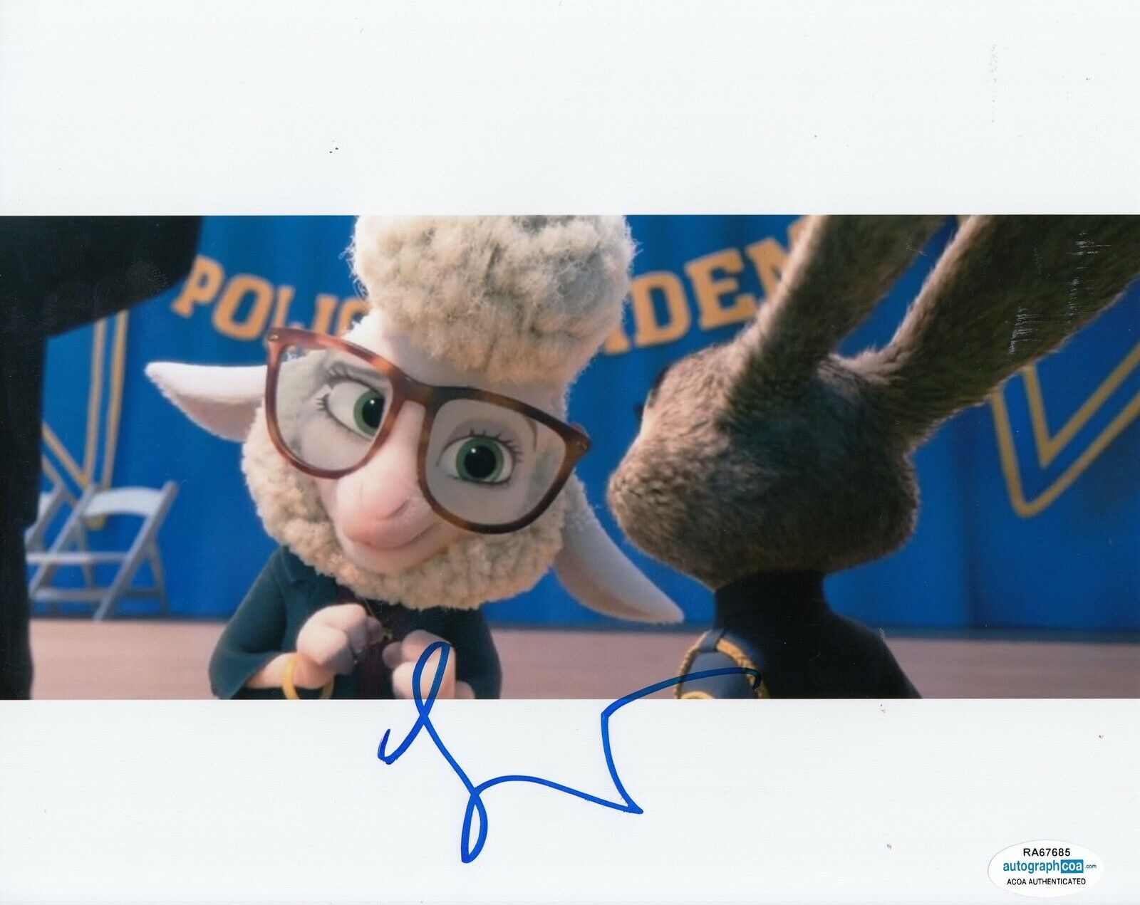 JENNY SLATE signed (ZOOTOPIA) 8X10 Photo Poster painting *BELLWETHER* (Proof) ACOA Authentic