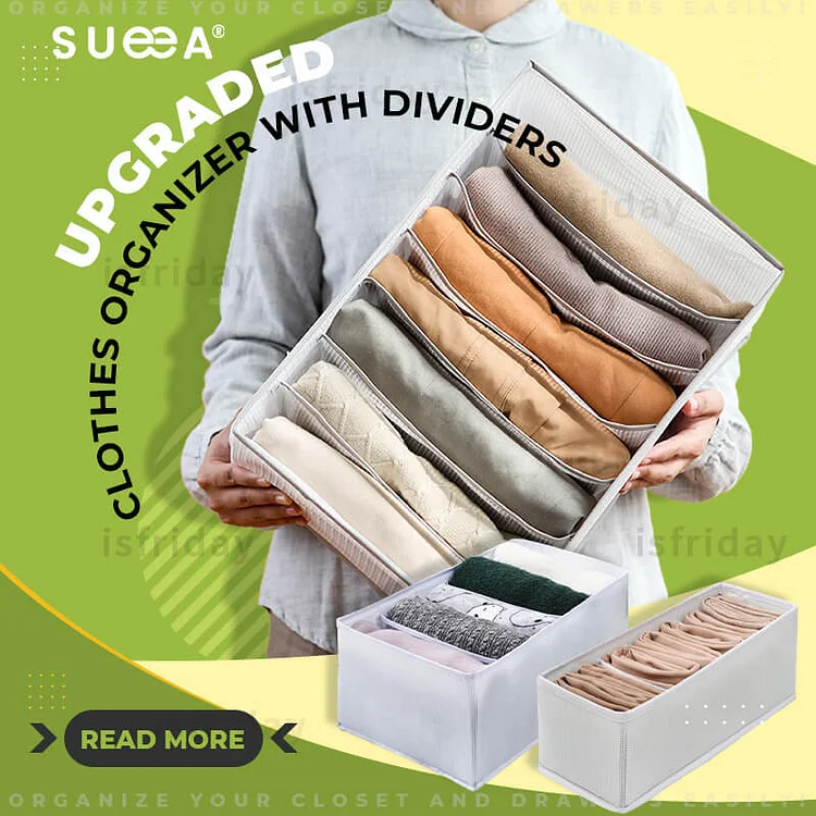 Sueea® Upgraded Clothes Organizer With Dividers – GiftedPouch