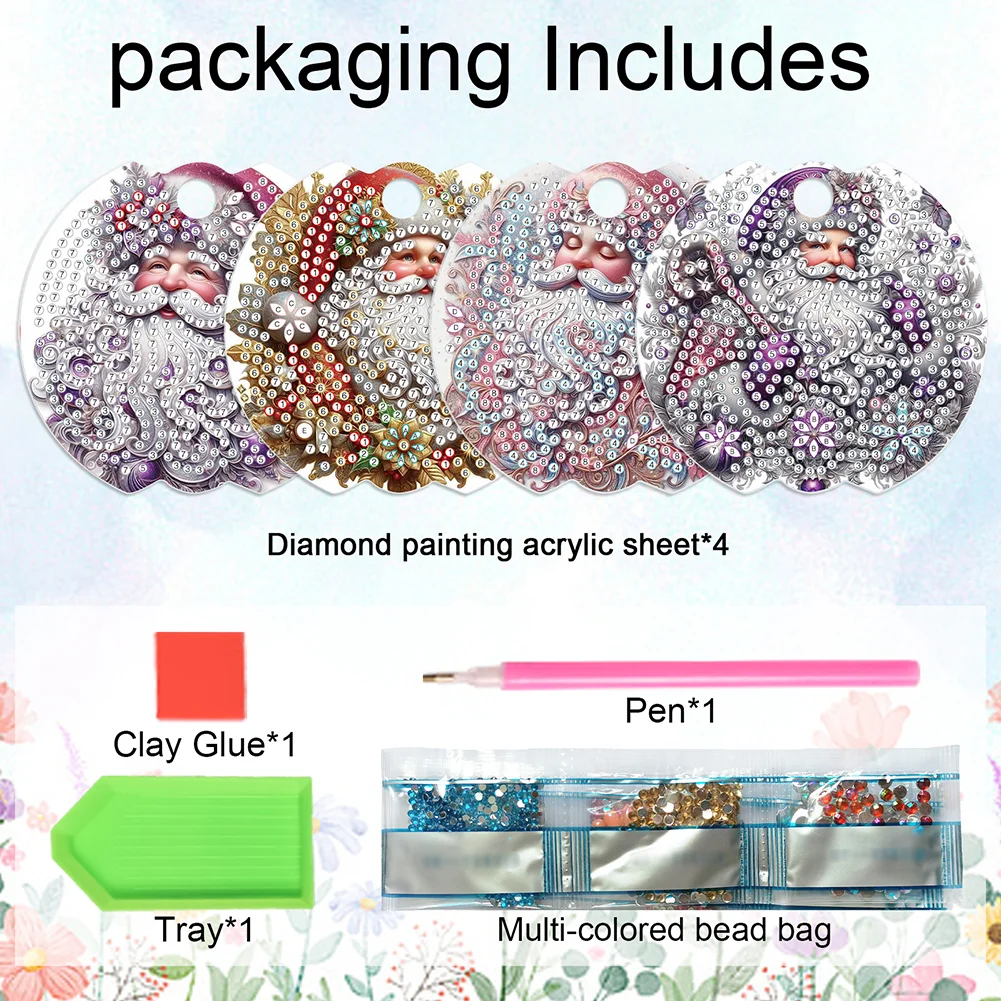 8pcs Christmas Halloween DIY Diamond Art Cup Lid Accessories Tumbler Lid Plate