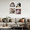 (4-Pack)Cats And Coffee-Full Round Diamond Painting 30*30CM