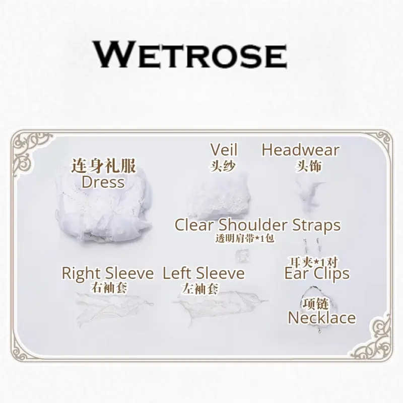 [Wetrose] Pre-Order Love and Deepspace Sylus Alternative Darkborne MC Wedding Dress Game Outfit Cosplay Costume