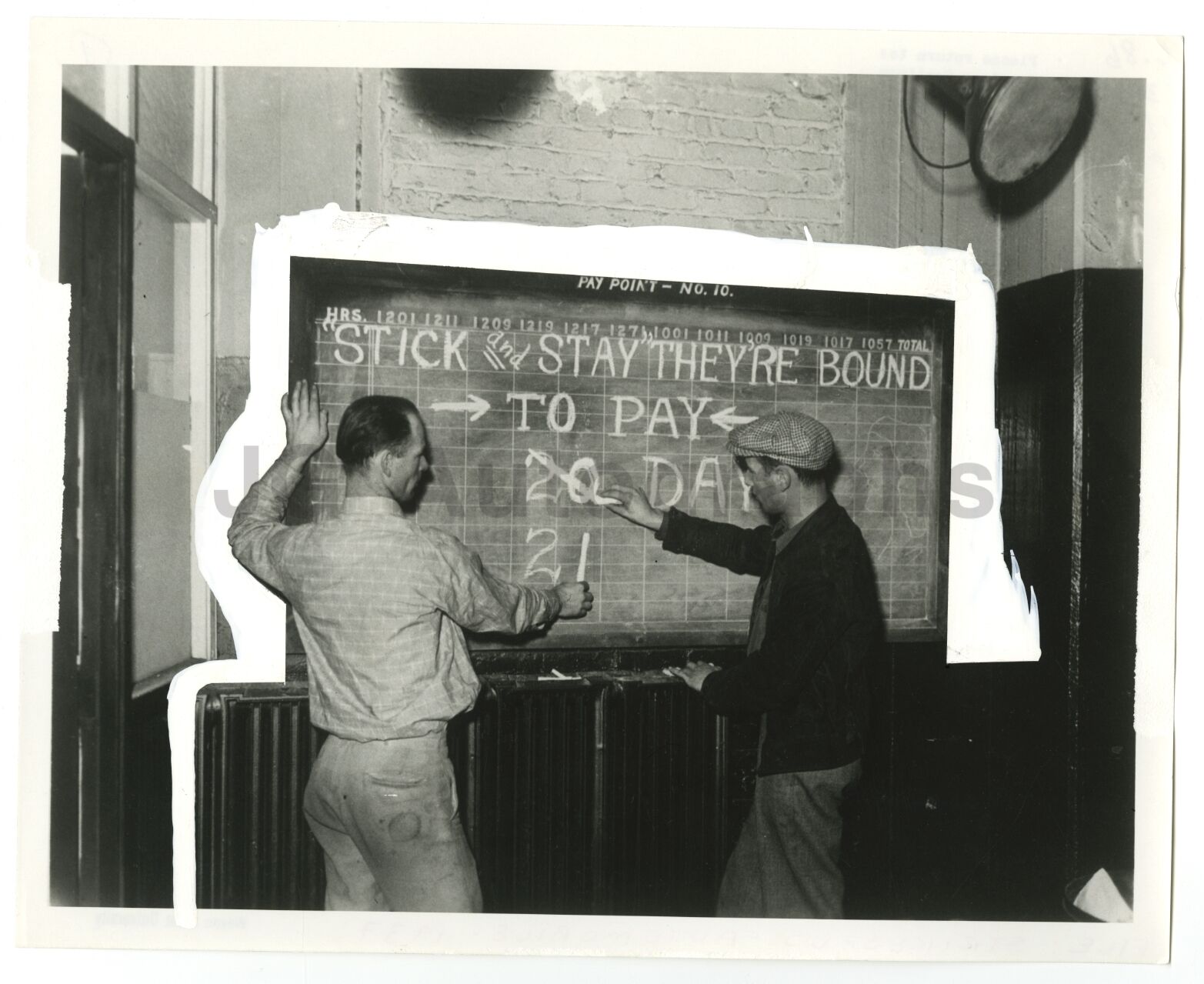 US Labor Strikes - Vintage 8x10 Fiber Photo Poster paintinggraph - GM Automobiles - Flint, MI