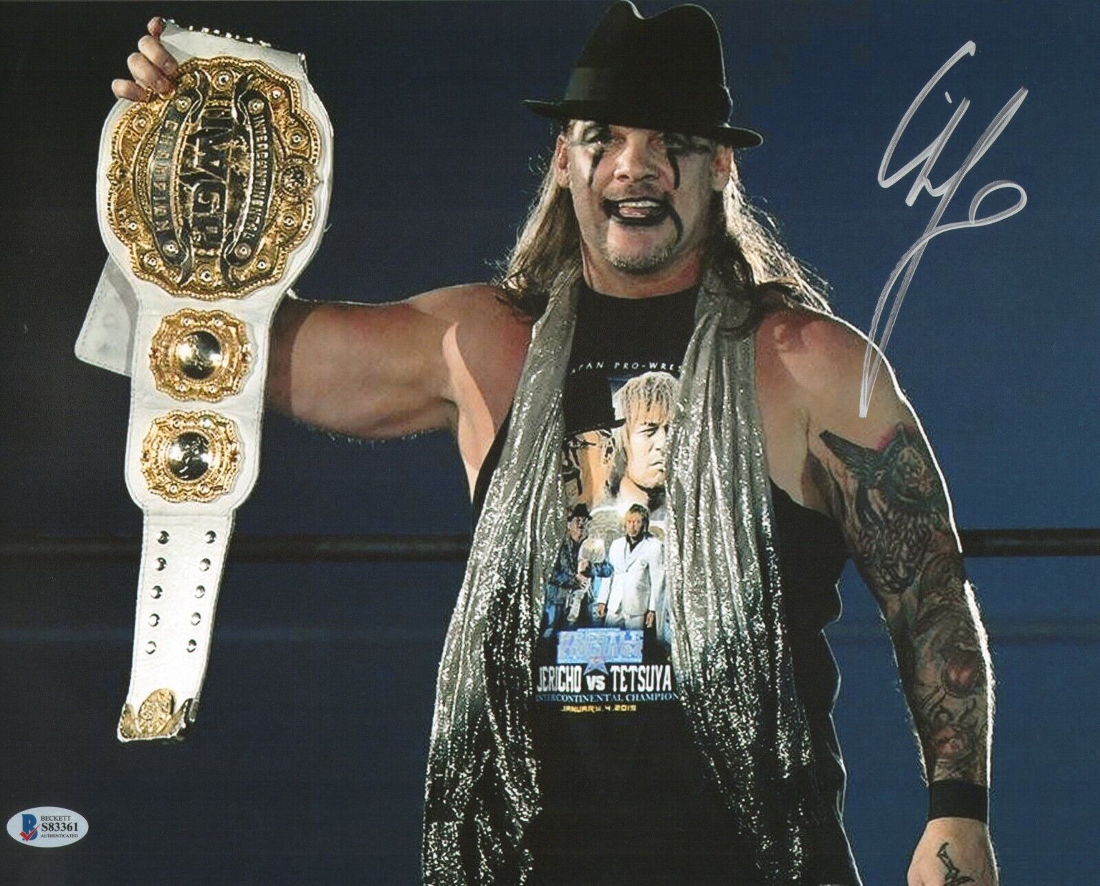 Chris Jericho Signed 11x14 Photo Poster painting BAS COA AEW New Japan Pro Wrestling Autograph 0