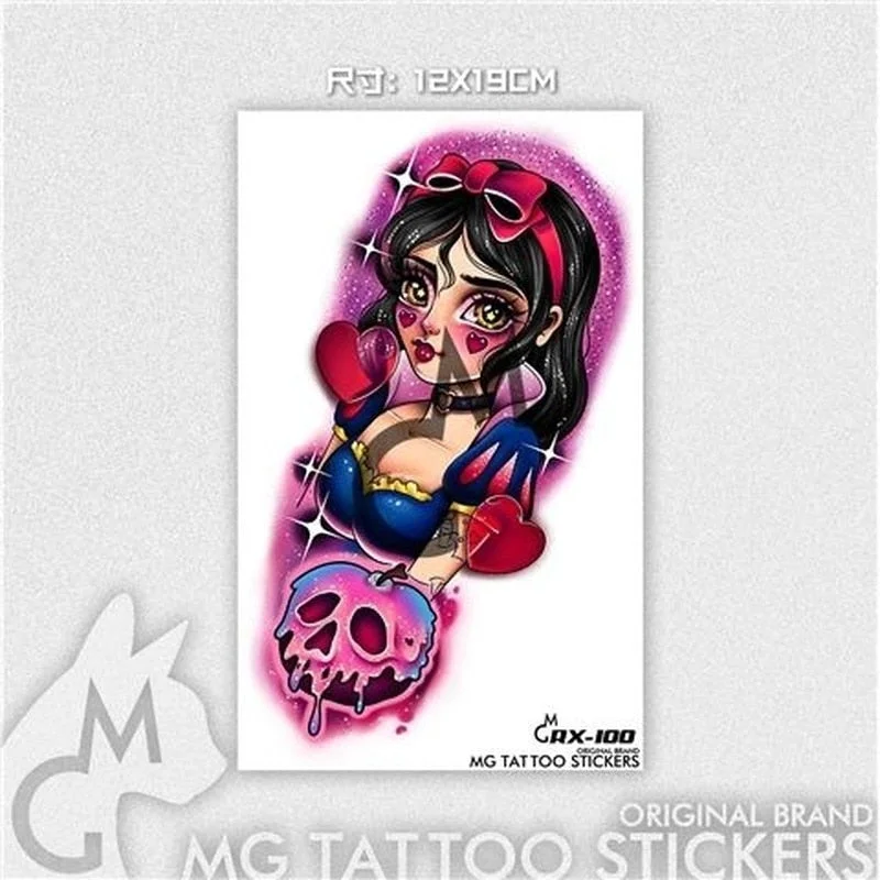 Japanese Dark Comics Evil Kawakami Tomie Double-sided Girl Waterproof Temporary Fake Tattoo Sticker Sleeve Anime Tattoo