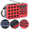 Mini Portable FM Radio BT Wireless Speakers Solar Charging FM Radio Receiver
