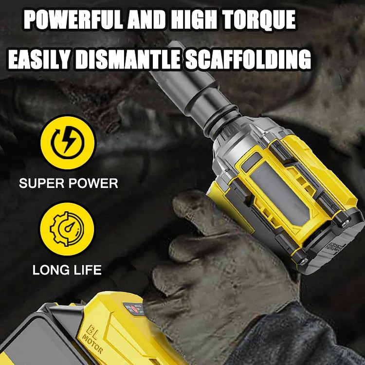 Brushless Electric Wrench High Torque Lithium Battery Tool Rechargeable Impact Wrench