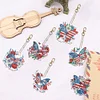 6Pcs DIY Diamond Painting Butterfly Flag Keychain