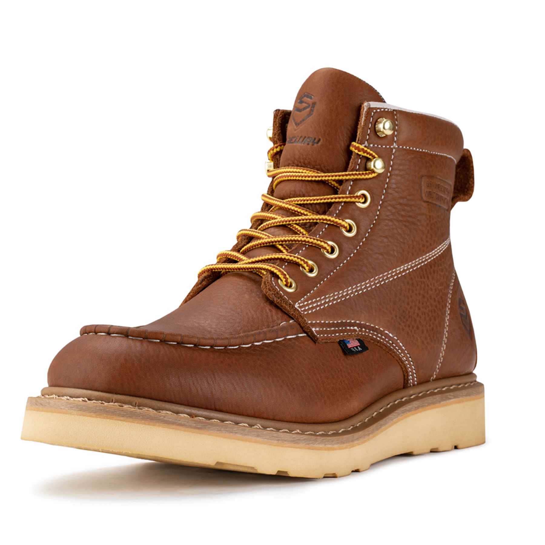 SUREWAY 6” Wedge Moc Toe Work Boots for Men - Soft Toe 109.99 SUREWAY