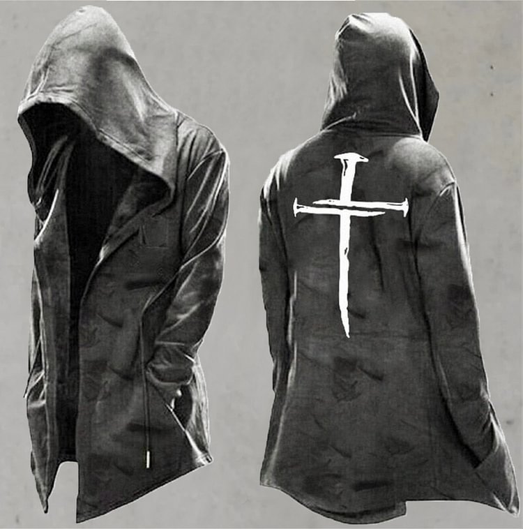 Men's Cross Hoodie Sweatshirt  Graphic Casual Jacket