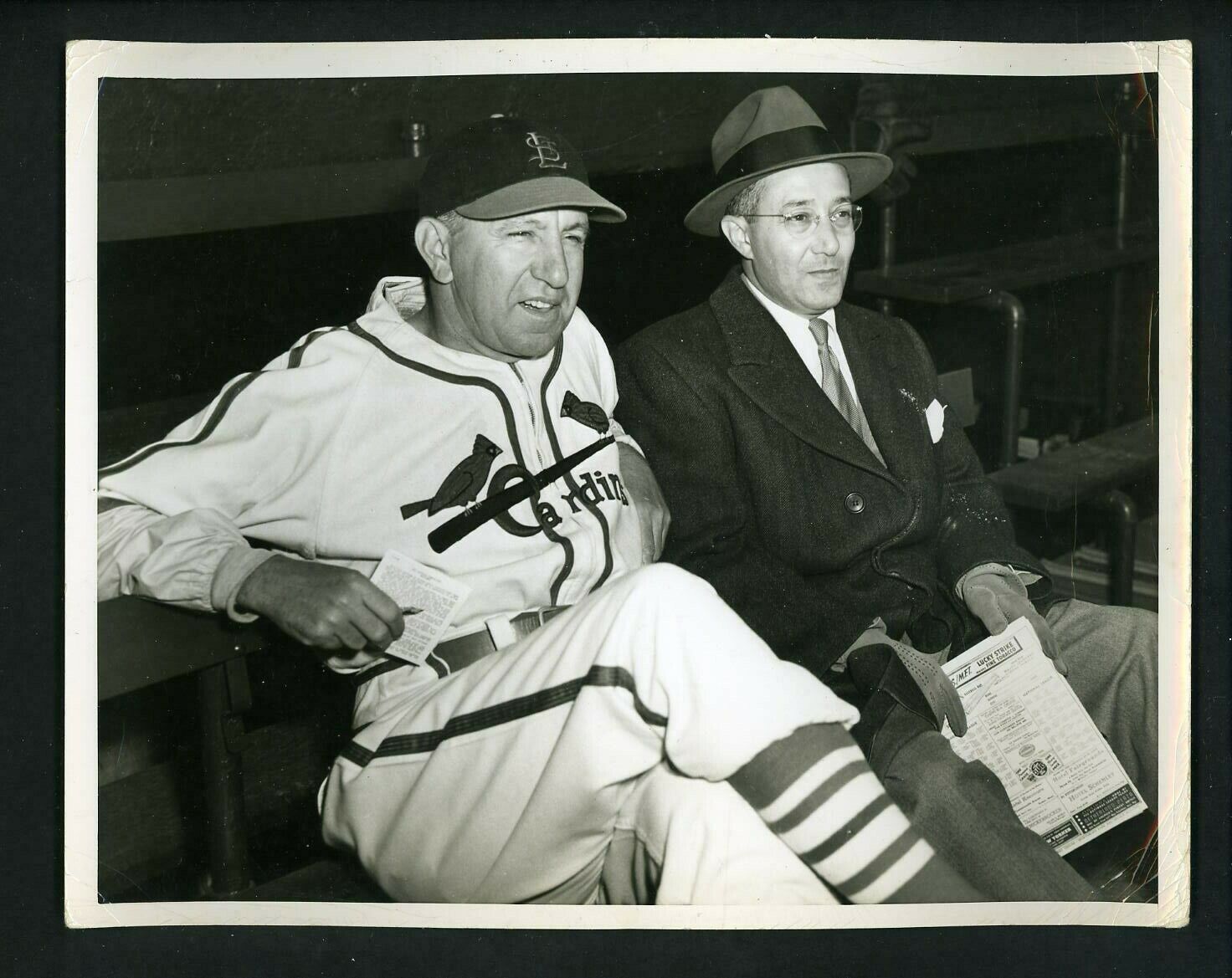 Eddie Dyer & Fred Saigh circa 1948 Press Photo Poster painting St. Louis Cardinals