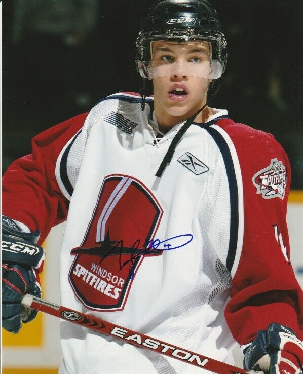 TAYLOR HALL SIGNED WINDSOR SPITFIRES 8x10 Photo Poster painting! BOSTON BRUINS Autograph PROOF!