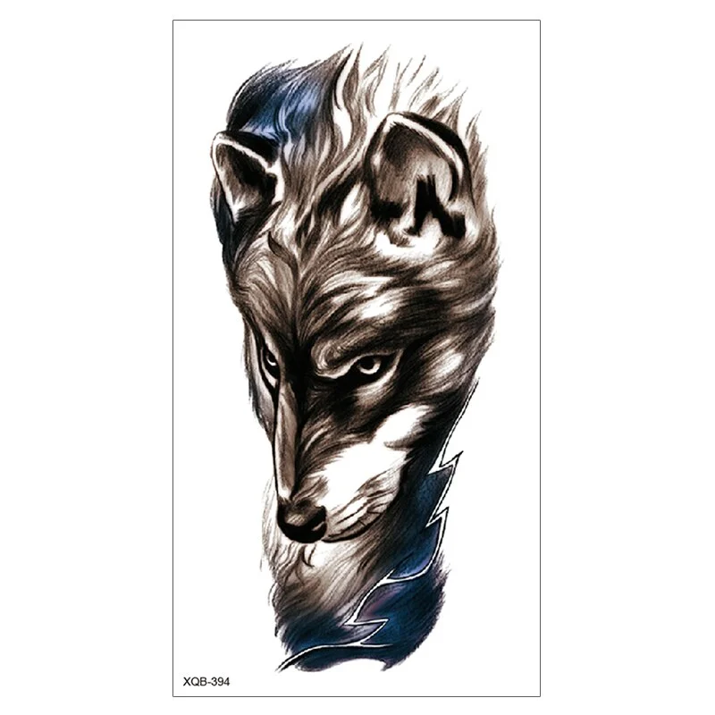 Lion King Waterproof Temporary Tattoo Stickers Body Art Fake Tatoo Animal Realistic Tribal Tiger Arm Sleeve transferable tattoo