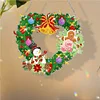 DIY Special Shaped Diamond Painting Wall Decor Wreath Hanging Kit(Love Snowman Cookie Man)