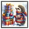 Christmas Hedgehog-11CT Stamped Cross Stitch 40*40cm/15.75*15.75in