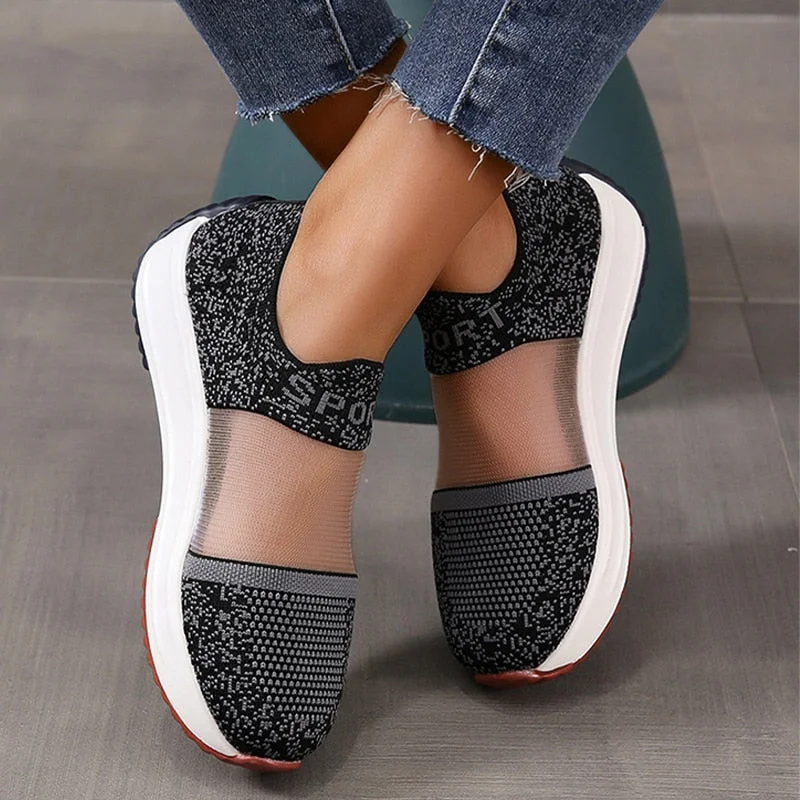 Vstacam Thanksgiving Women Sport Flats Loafers Shoes Mesh Breathable Sneakers 2022 New Summer Sandals Casual Running Ladies Shoes Platform Zapatos