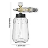 Foam Cannon with 1L Bottle Transparent Pressure Washer 1/4 Inch Quick Connect