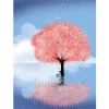 Boy Under Pink Tree  | Full Round Diamond Painting Kits