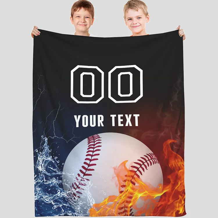 Personalized Baseball Blanket for Comfort & Unique| BKKid174