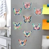 8Pcs Diamond Painting Butterfly Magnets Refrigerator for Adults Kids