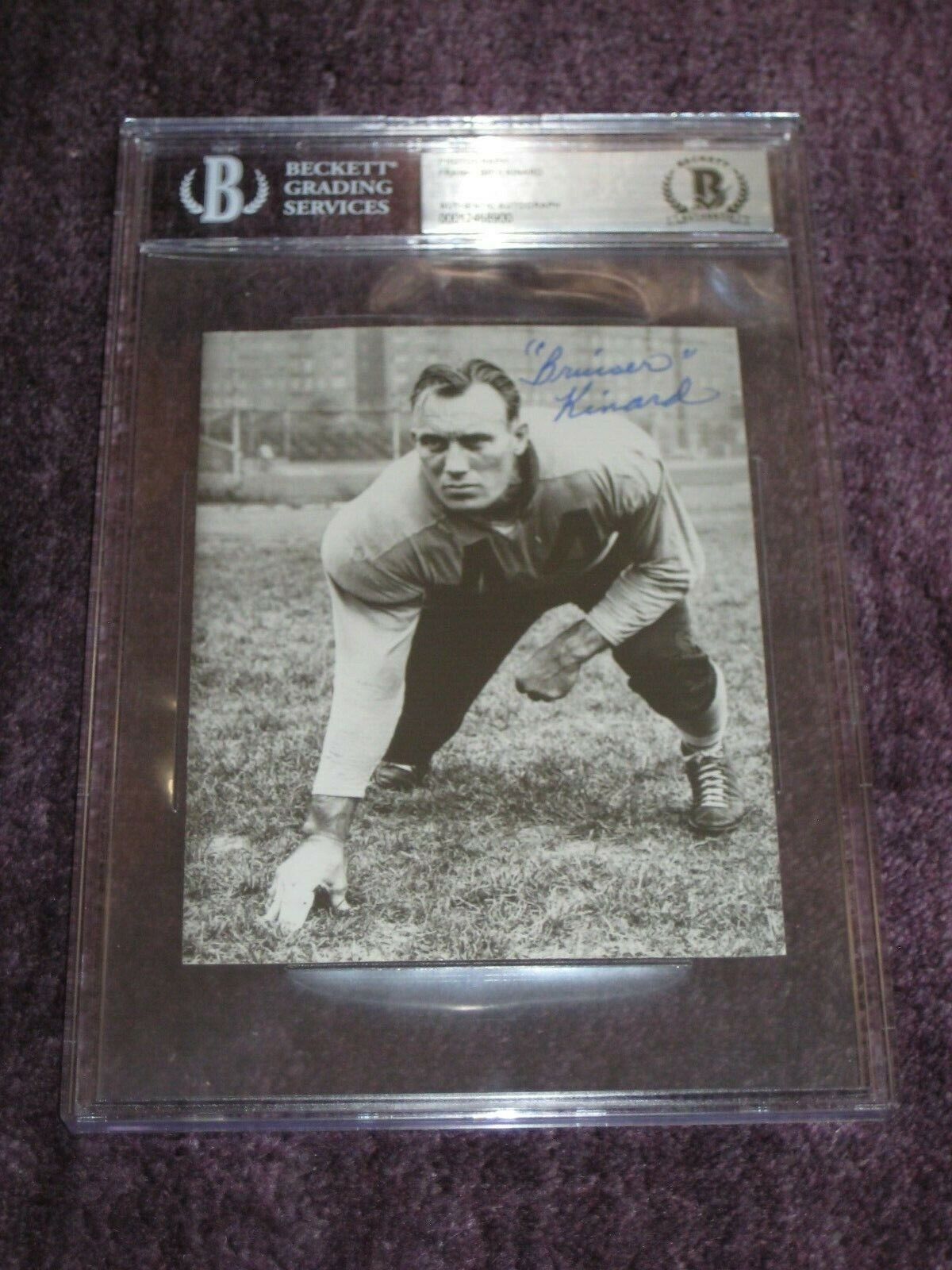 FRANK BRUISER KINARD (HOF) Signed Photo Poster painting Beckett Authenticated & Encapsulated