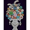Bouquet-4 kits de peinture en diamant partiel bricolage &agrave; forme sp&eacute;ciale 5d pour adultes d&eacute;butants d&eacute;coration int&eacute;rieure diamants diamants et pierres 