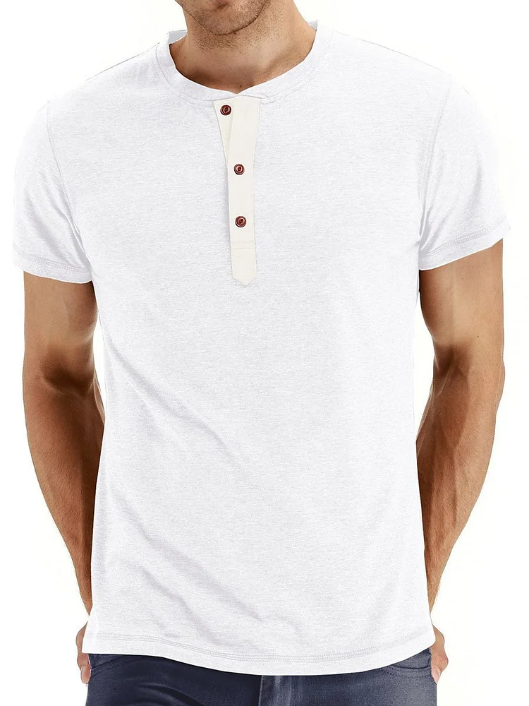 Men's solid color top