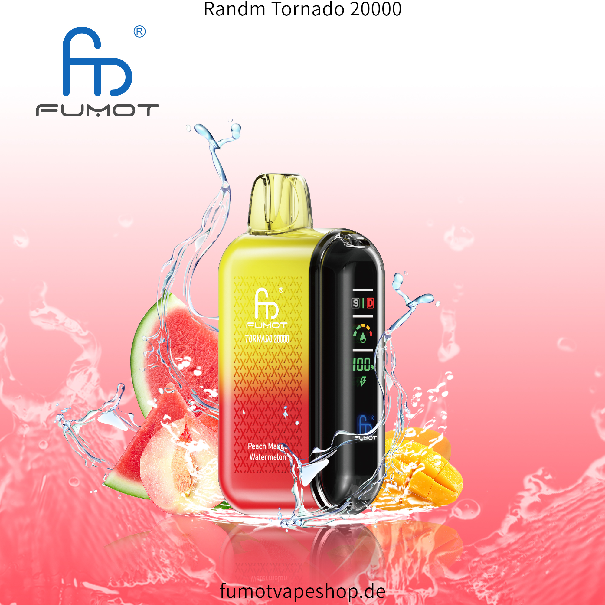 Randm Tornado 20000 Pfirsich Mango Wassermelone  fumotvapeshop